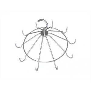 Balancelle à longe et couronne inox 304 Nombre Crochet: 10 Dimensions: Ø 430 x H 320 mm