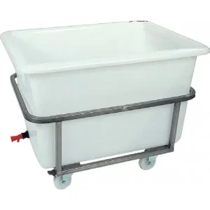 Bac à glace sur châssis inox roulant 220L polyéthylène L 900 x P 700 x H 540 mm