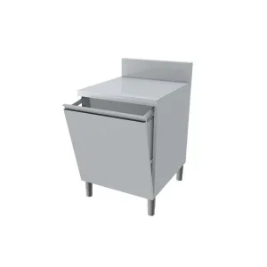 Meuble poubelle dessus plein 1 porte façade basculante hauteur 850 mm