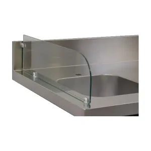 Séparation vitrée, pour meubles arrières traditionnels  neutres, H-300, P-800 mm