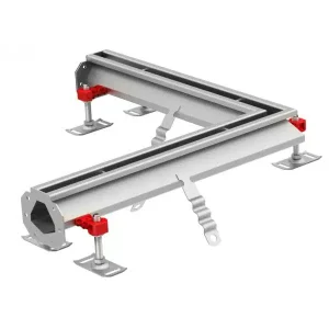 Elément de jonction en L pour caniveau Modul 20 sans pente longueur 500 mm profondeur 75 mm
