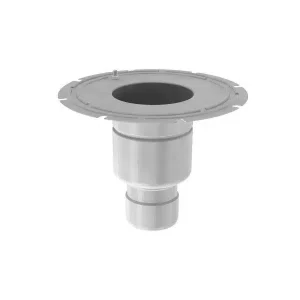 Boitier siphon inox Ø 157 mm garde d‘eau 50 mm sortie verticale