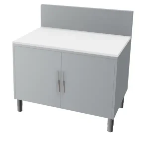 Meuble pour découpe de meule fromagère 2 portes battantes avec loqueteau H 750 mm