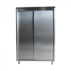 Armoire haute porte battante, acier inox, L 1000 x P 600 x H 2000 mm