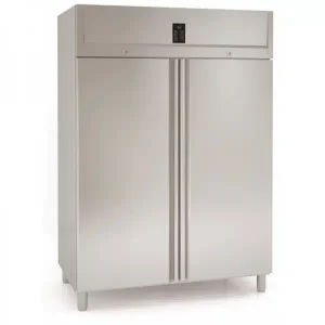 Armoire positive GN2/1, côtés emboutis-isolation 85 mm, 2 portes pleines, 845 W