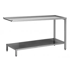 Table de sortie lave-vaisselle lisse réversible sans dosseret pour laverie avec étagère pleine