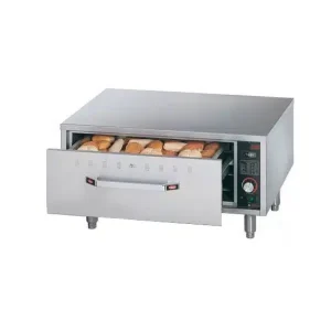 Tiroir chauffant standard sur pieds en inox d 152 mm en option