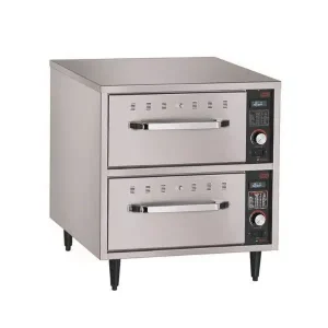 Tiroir chauffant étroit sur pieds en inox réglables d 152 mm en option