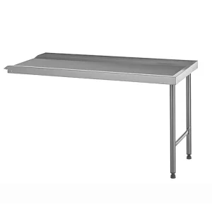 Table de glissement avec plage arrière sur-mesure en acier inoxydable 4 pieds largeur 760 mm