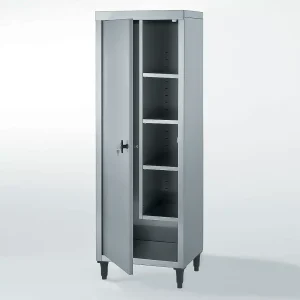 Armoire pour produit d&rsquo;entretien acier inoxydable largeur 500 mm