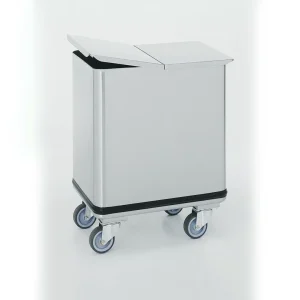 Bac à farine avec couvercle acier inoxydable hauteur 725 mm