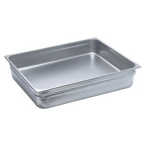 Bac gastronorme acier inox sans anses GN2/1 650 x 530 mm