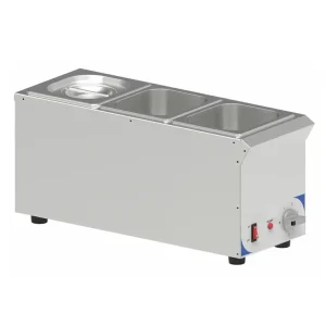 Bain marie à Sauce 3 x Gn 1/6 en acier inoxydable 800 W