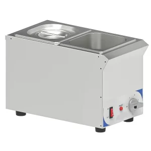 Bain marie à sauce 2 x Gn 1/6 en acier inoxydable 800 W