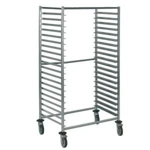 Chariot à glissière euronorme acier inoxydable alimentaire 600 x 800 mm