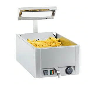 Chauffe frites GN1/1 céramique en inox AISI 310, 1200 W – Performance Optimale pour une Friture Idéale