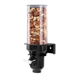 Distributeur mural de nourritures biologiques et sèches « Free Flow » noir 1 x 2.5 L