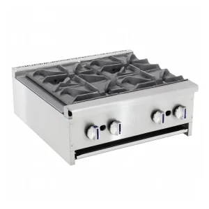 Feux vifs à gaz pour comptoir en inox 4 feux vifs – L’Indispensable pour les Chefs