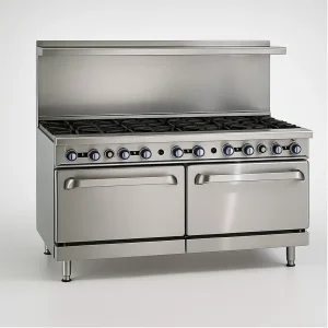 Fourneau 10 feux vifs sur 2 fours à gaz de 10kW – Idéal pour une Cuisine de Haute Précision