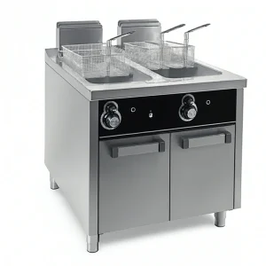 Friteuse à gaz, 20 L + 20 L, série 900, sur placard – Idéale pour une Cuisine Professionnelle Efficace