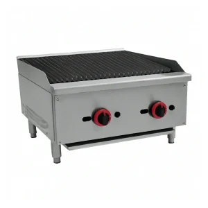 Grill charcoal à gaz, modèle ECB-24SX, en acier inoxydable – Idéal pour des Barbecues Savoureux et Performants