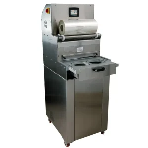 Operculeuse semi-automatique RP – RC430V avec tirage au vide et gaz pompe BUSCH 21 m3/h