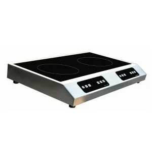 Plaque à induction posable Geoline – Modèle double foyer, 3 500 W