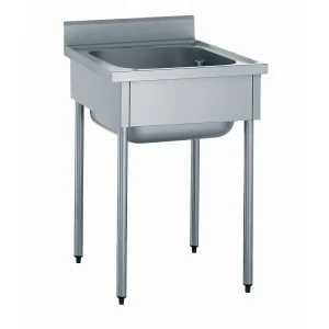 Plonge démontable avec dosseret 1 bac largeur 700 mm