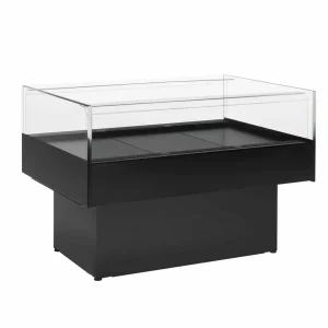 Vitrine self-service réfrigérée panoramique L 1500 mm couleur Noir