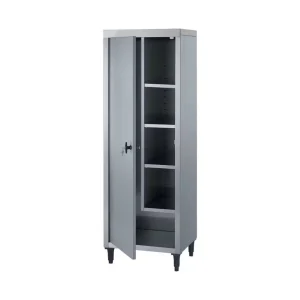 Armoire d&rsquo;entretien inox ferritique toit plat 1 porte non doublée H 2000 mm