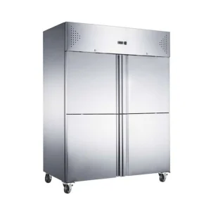 Armoire réfrigérée négative GN 2/1 inox 4 demi-portes pleines – 1400 L