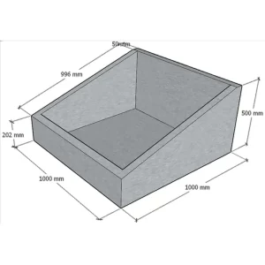 Banc d&rsquo;écailler neutre isolé inox 304 L 1000 x P 1000 x H 500 mm sur mesure