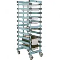 Chariot à glissières 1×10 niveaux, pour plateaux GN 1/1 et GN 1/2