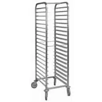 Echelle pâtissière en inox 441, 20 niveaux 400 x 600 mm hauteur 1800 mm espacement de 80 mm