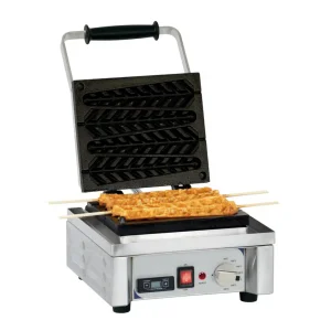 Gaufrier simple ouverture 90° Epi châssis en acier inoxydable 1600 W