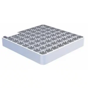 Caillebotis inox AISI 304 anti-dérapant double cranté passivé bords arrondis L 495 x P 492 x H 25 mm sur mesure