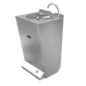 Lavabo avec distributeur de savon – avec commande au pied