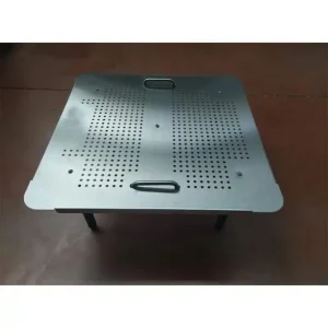 Rehausse de fond d’évier acier inoxydable 4 pieds 2 poignées L 470 x P 370 mm