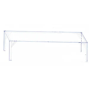 Support de bacs incliné inox 304 L 2020 x P 400 x H 250/200 mm sur mesure