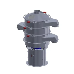 Tamiseur circulaire Ø 600 en acier inoxydable AISI 304 avec deux tamis 1 cm et 2 mm
