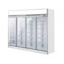 Vitrine murale, version positive, gamme MARKET, 4 portes, 2060 L