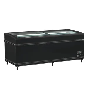 Réfrigérateur / congélateur de supermarché noir – L 1856 x P 858 x H 832 mm